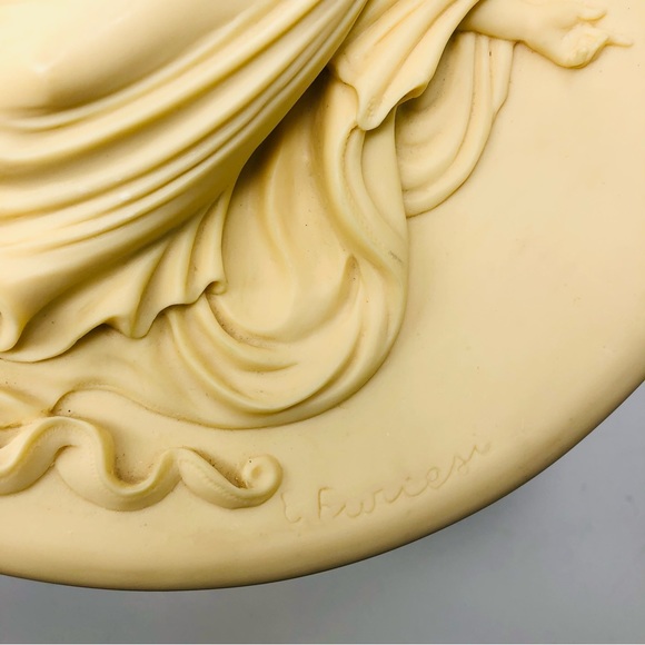 1991 Gloria in Excelsis Deo Angel 3D Plaque Plate Ivory Wall Hanging Decor Italy - Picture 4 of 8